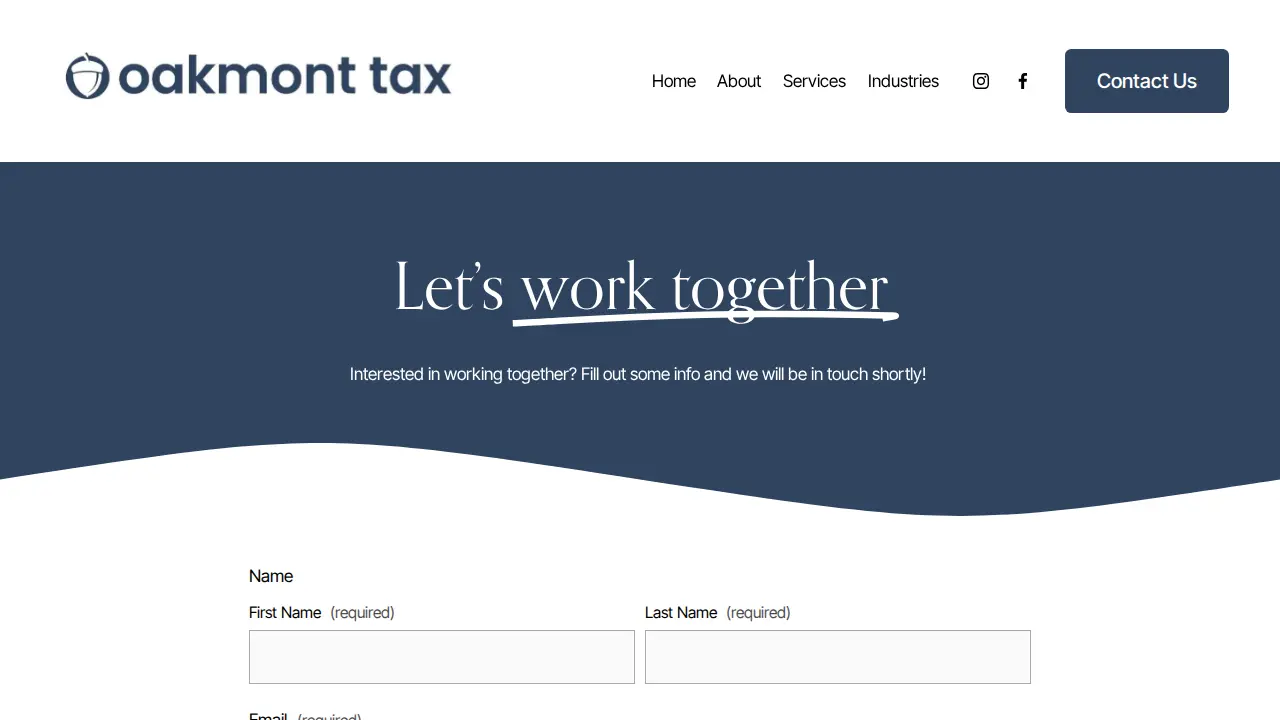 Oakmont Tax Consulting LLC page