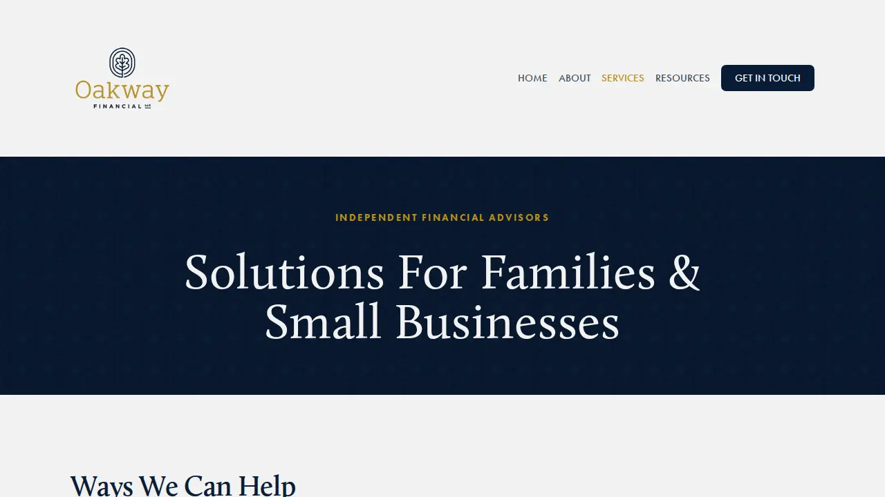 Oakway Financial LLC page