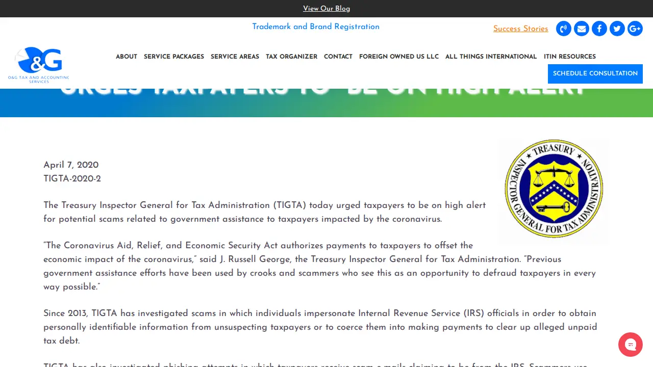 O&G Tax and Accounting page