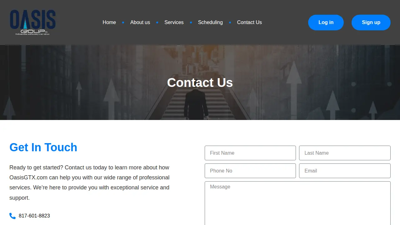Oasis Group Tx page