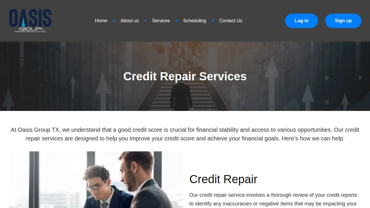 Oasis Group Tx page