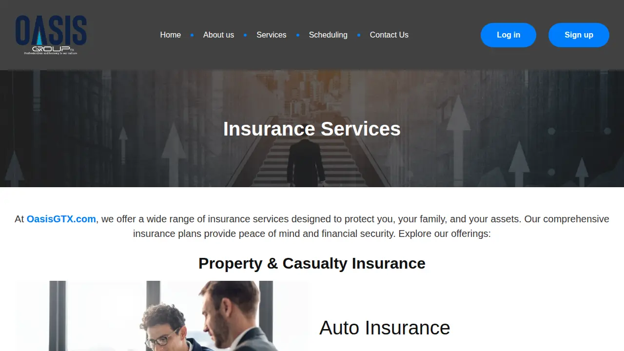 Oasis Group Tx page