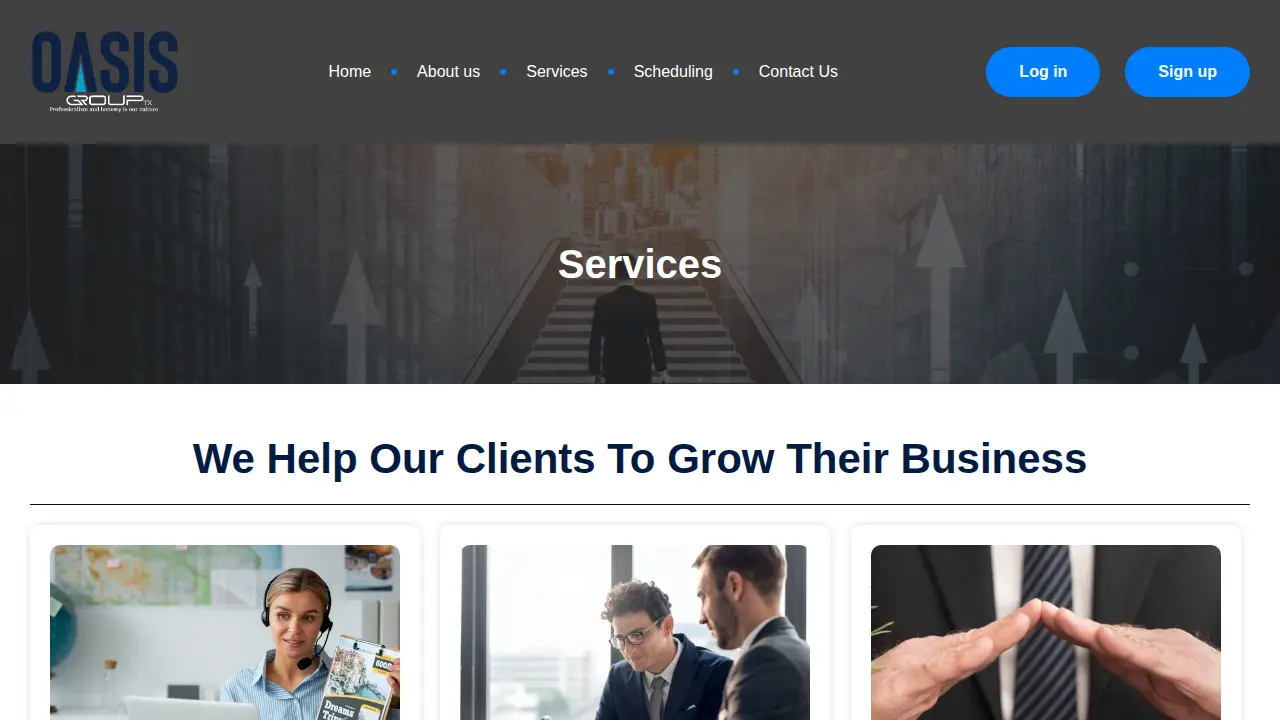Oasis Group Tx page