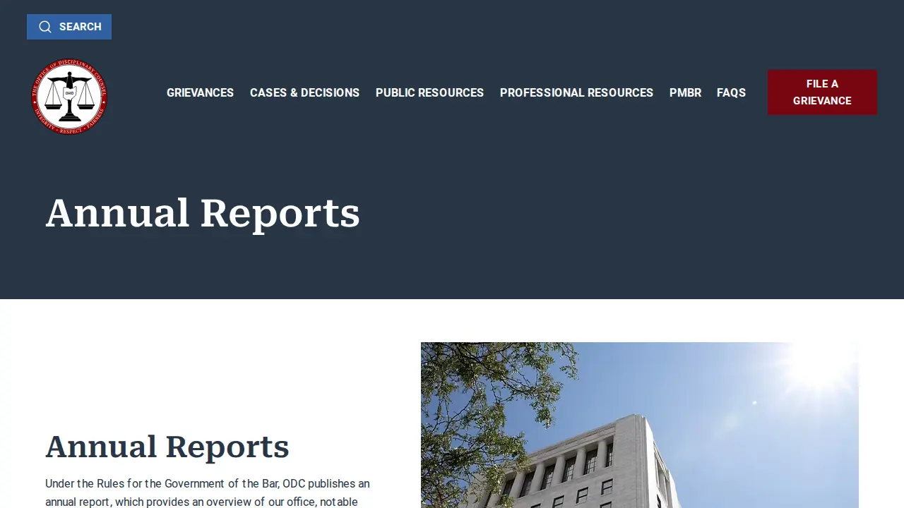 The Office of Disciplinary Counsel The Supreme Court of Ohio page