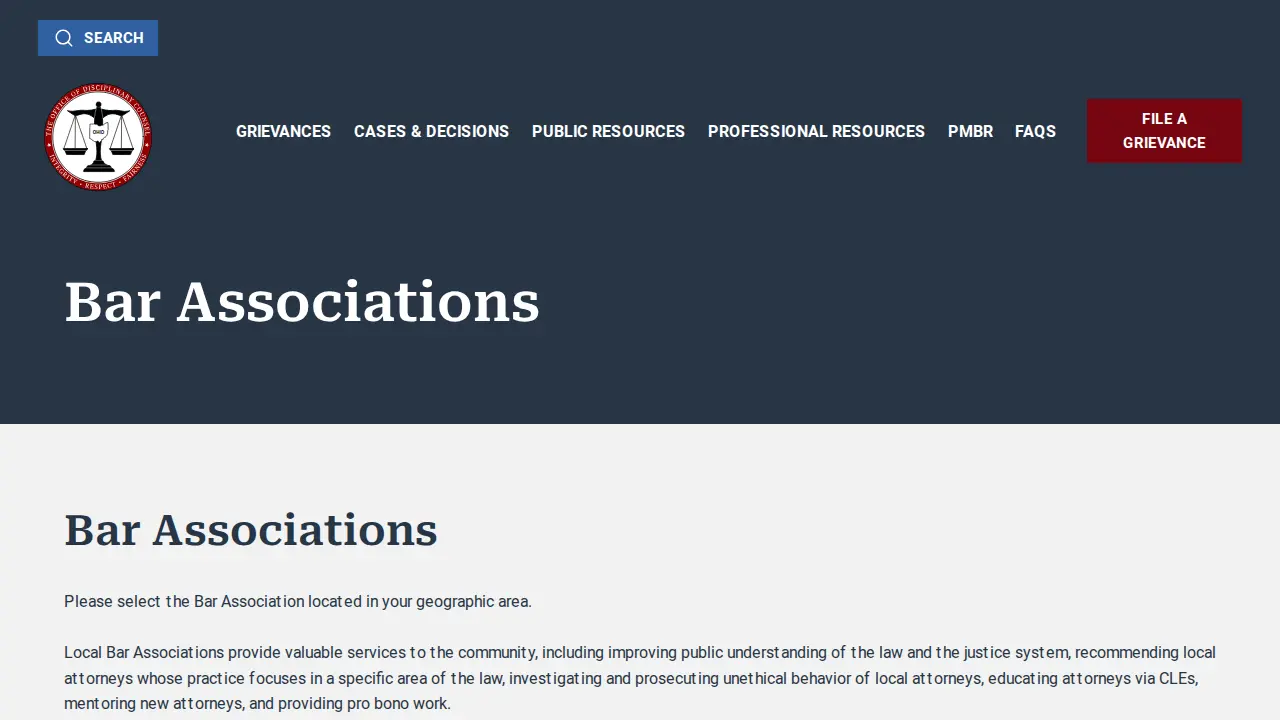 The Office of Disciplinary Counsel The Supreme Court of Ohio page