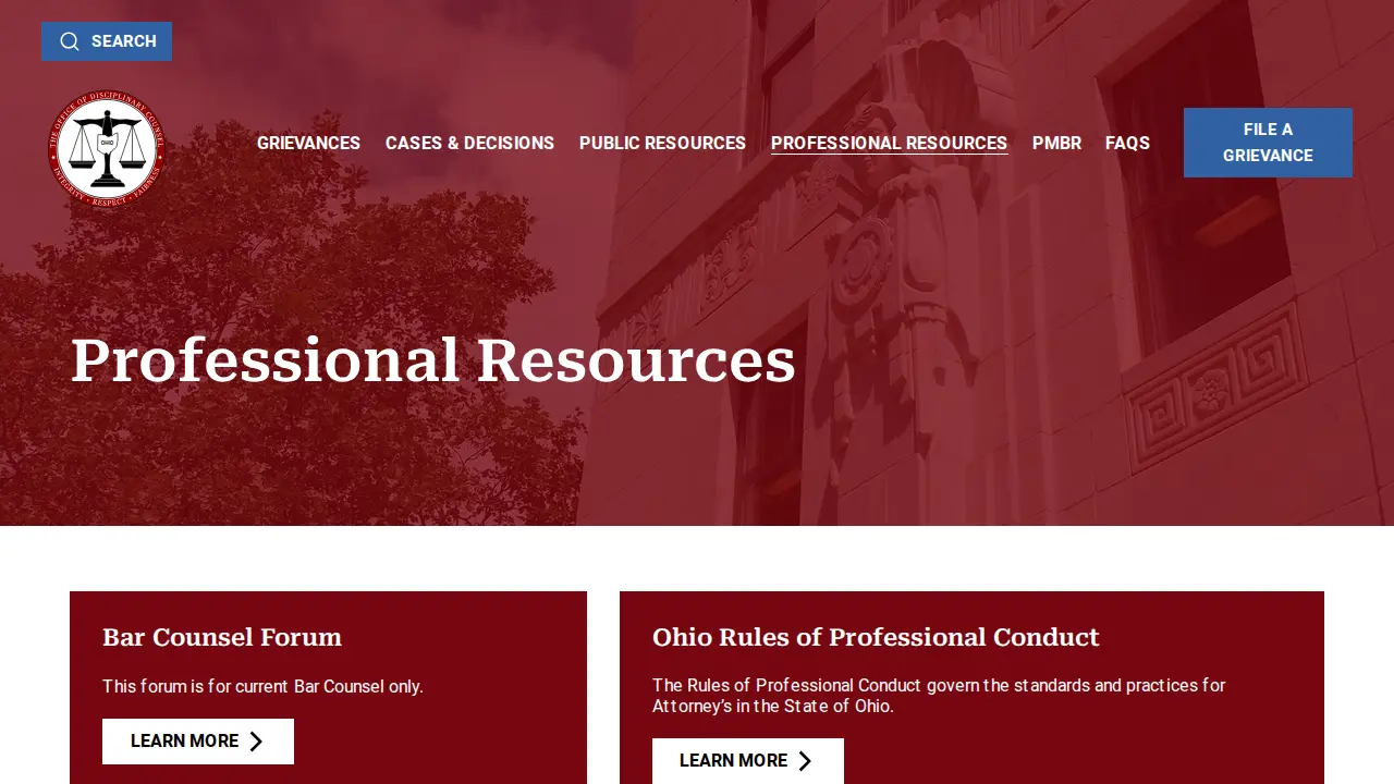 The Office of Disciplinary Counsel The Supreme Court of Ohio page