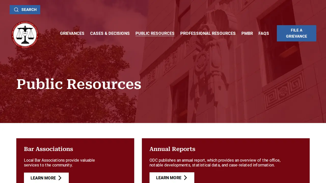 The Office of Disciplinary Counsel The Supreme Court of Ohio page