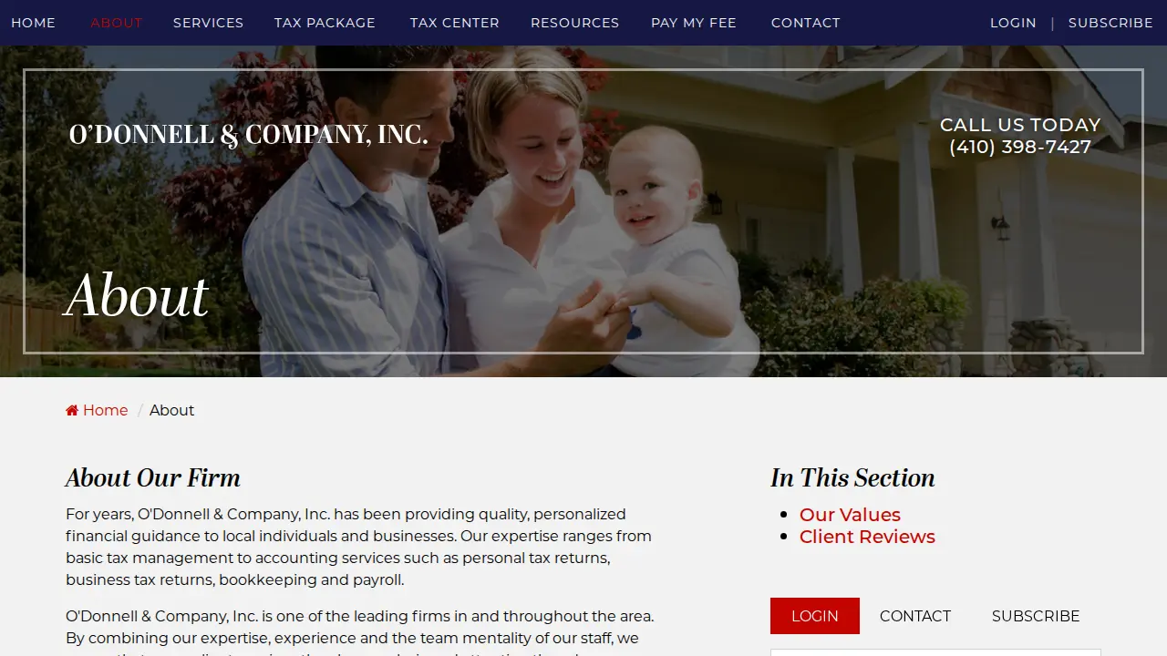 O'Donnell & Co Inc page