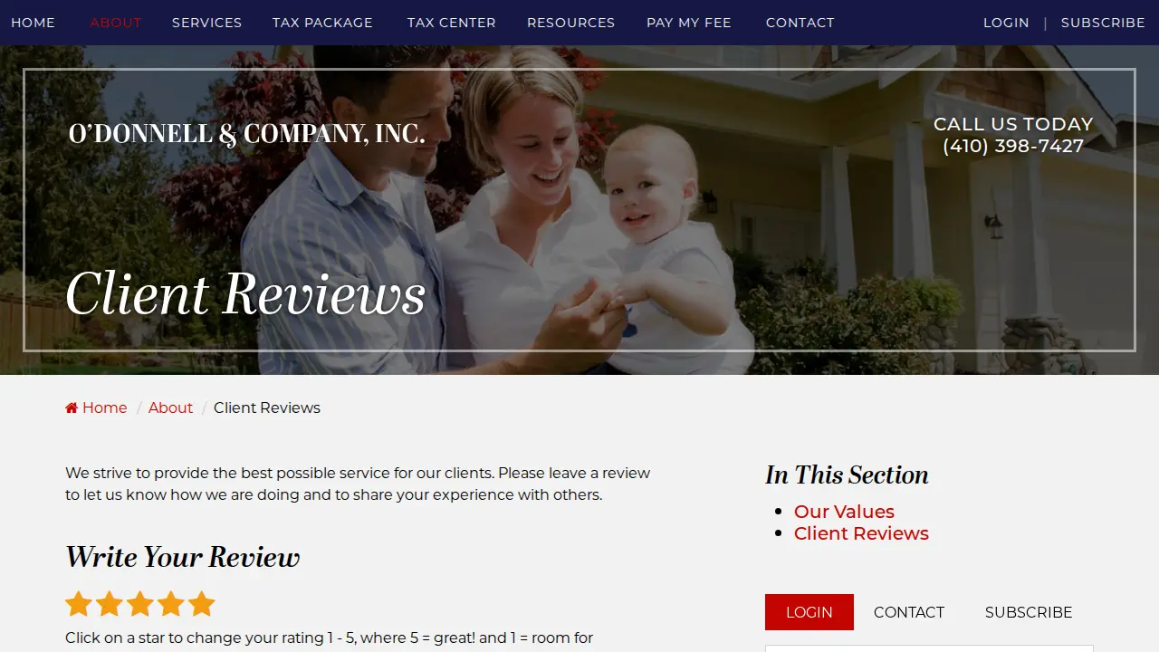 O'Donnell & Co Inc page