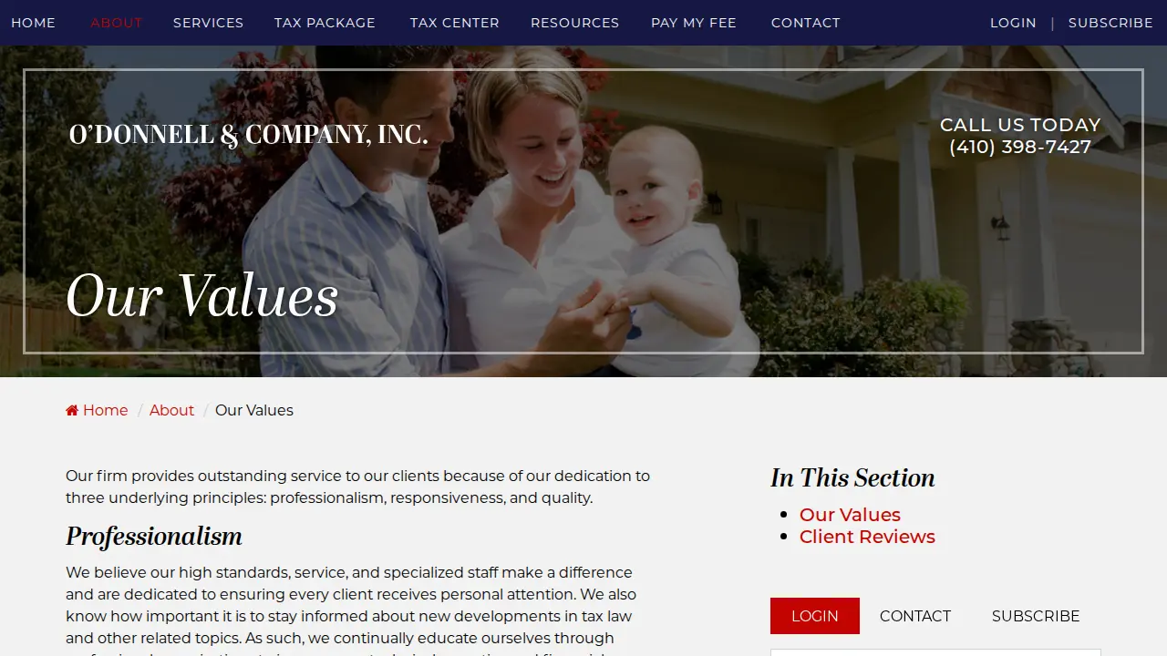 O'Donnell & Co Inc page