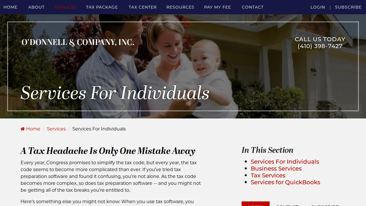 O'Donnell & Co Inc page
