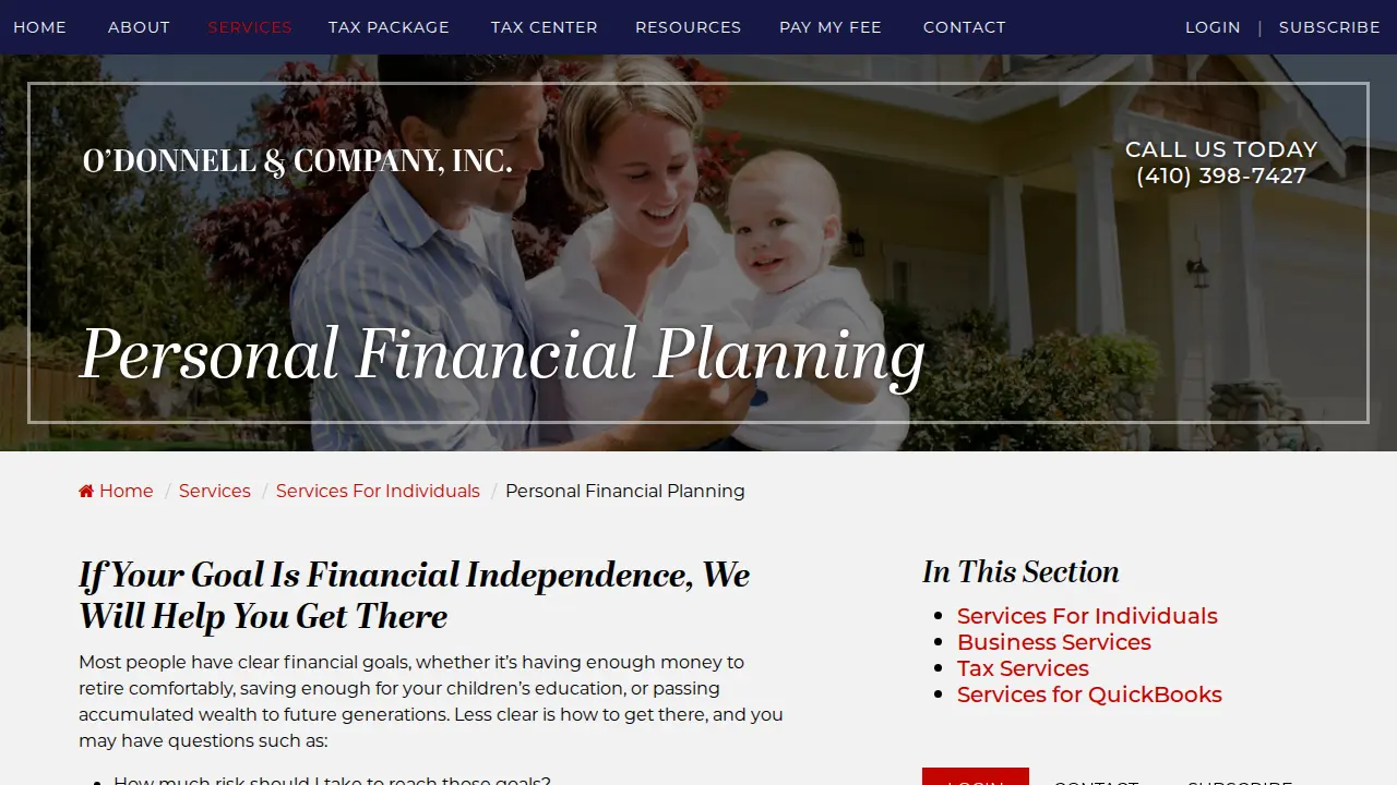 O'Donnell & Co Inc page