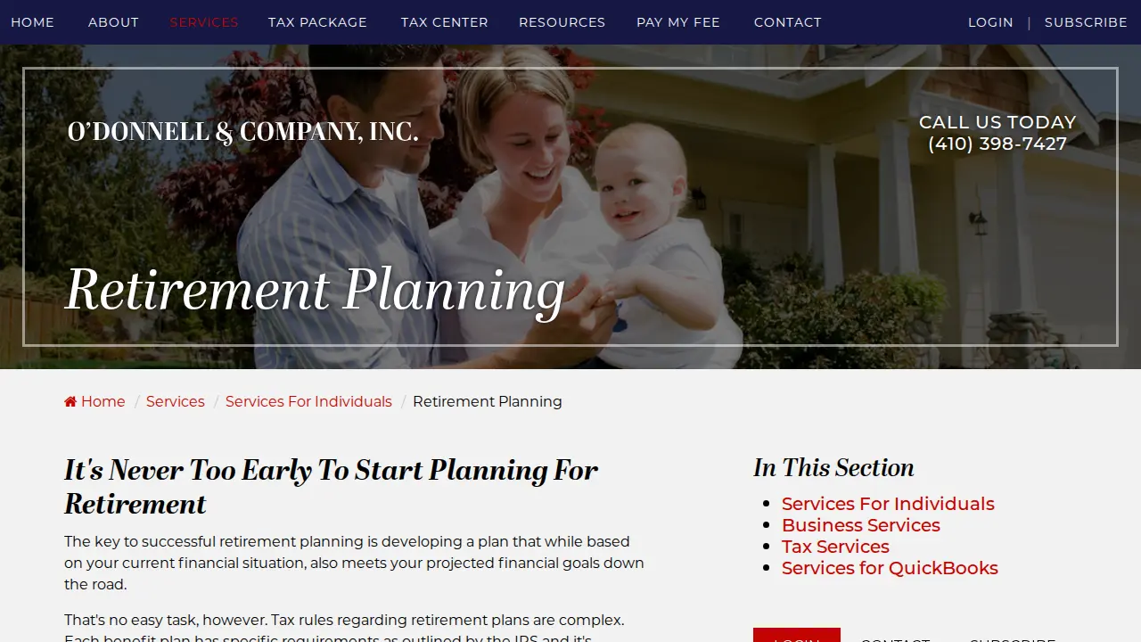 O'Donnell & Co Inc page
