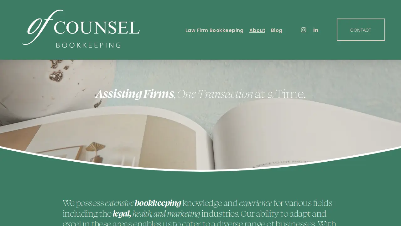 Of Counsel Bookkeeping Inc page