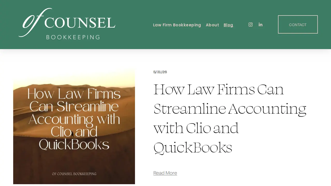 Of Counsel Bookkeeping Inc page