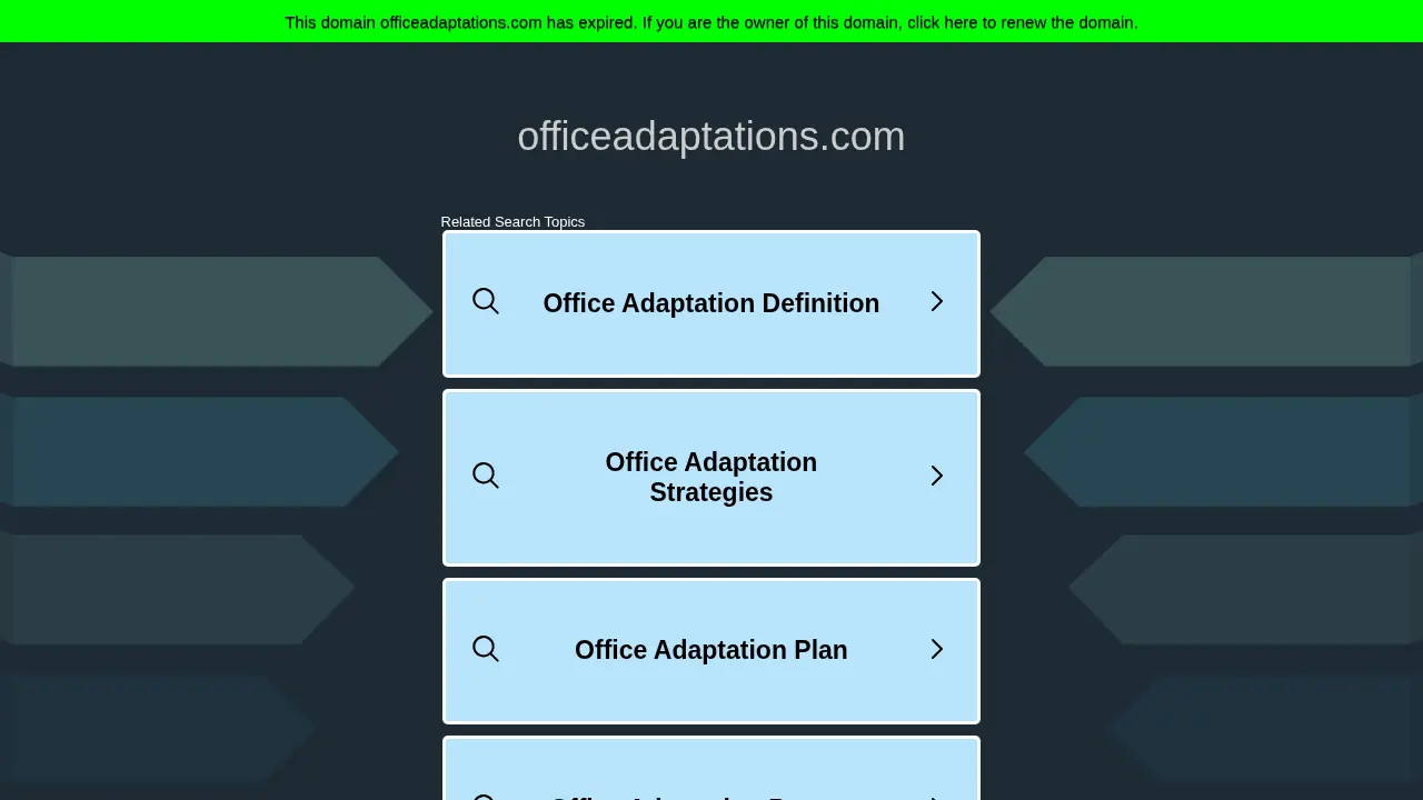 Office Adaptations