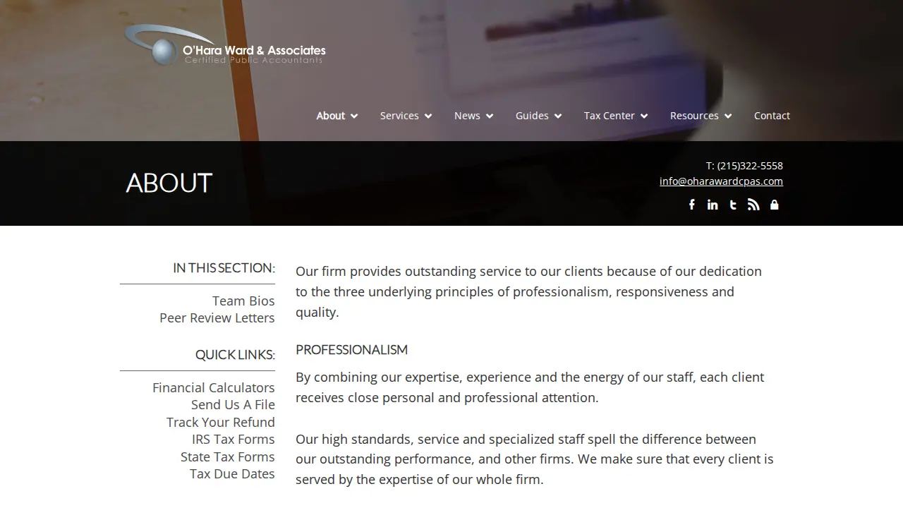 O'Hara Ward & Associates page