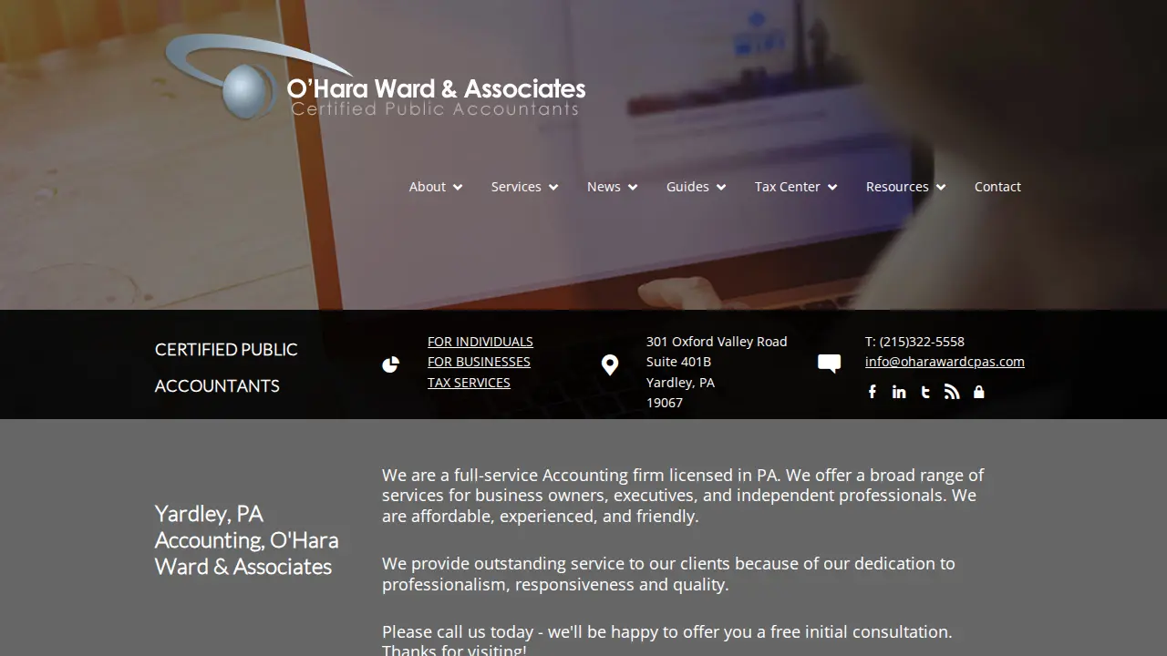 O'Hara Ward & Associates page