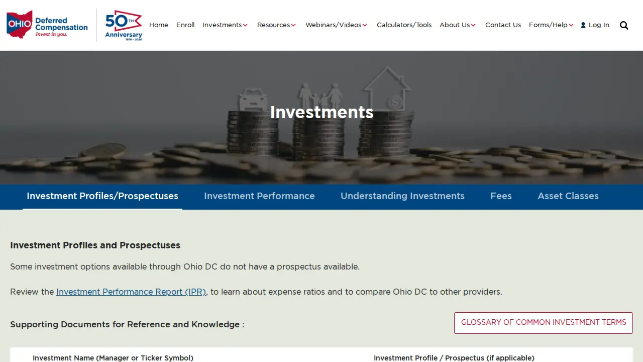 Ohio Deferred Compensation page