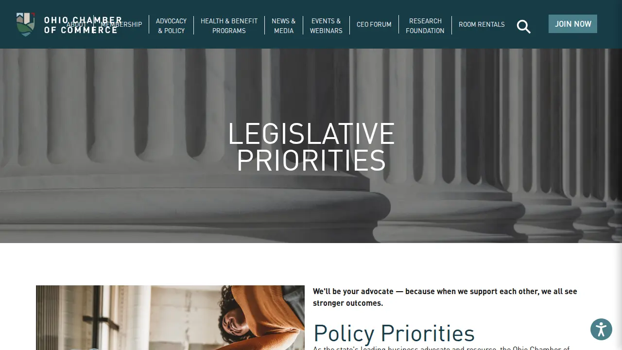 Ohio Chamber of Commerce page