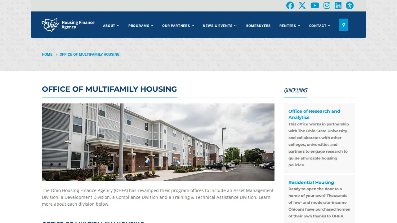 Ohio Housing Finance Agency (OHFA) page