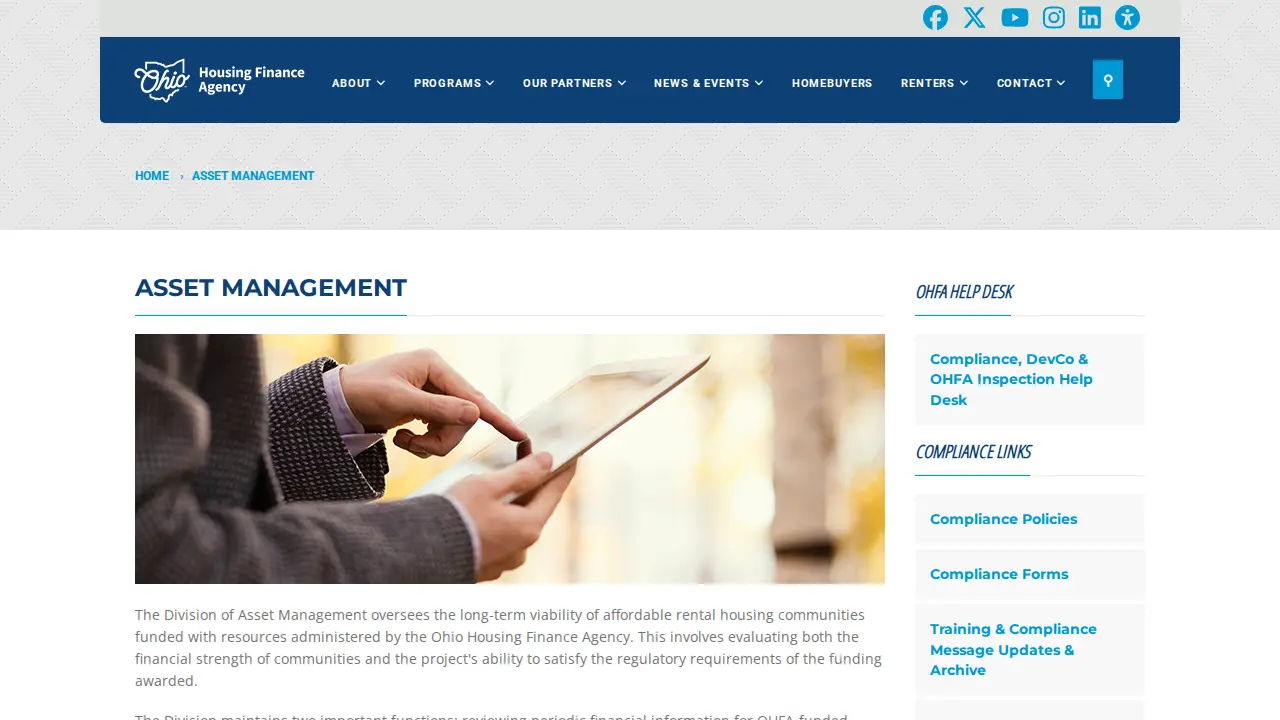 Ohio Housing Finance Agency (OHFA) page
