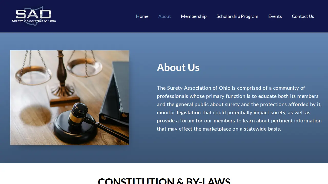 Surety Association of Ohio page