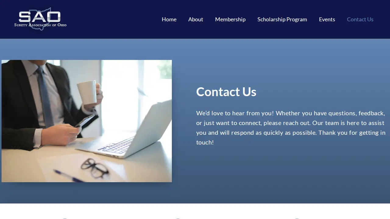 Surety Association of Ohio page