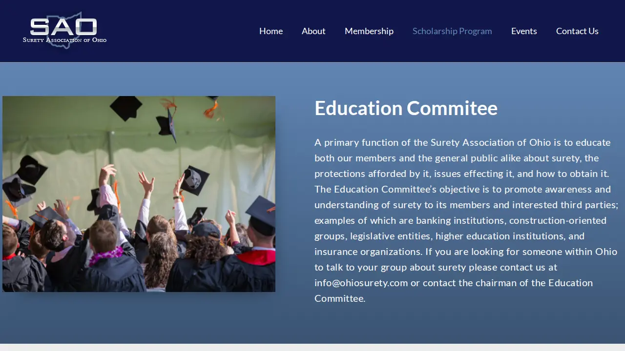 Surety Association of Ohio page