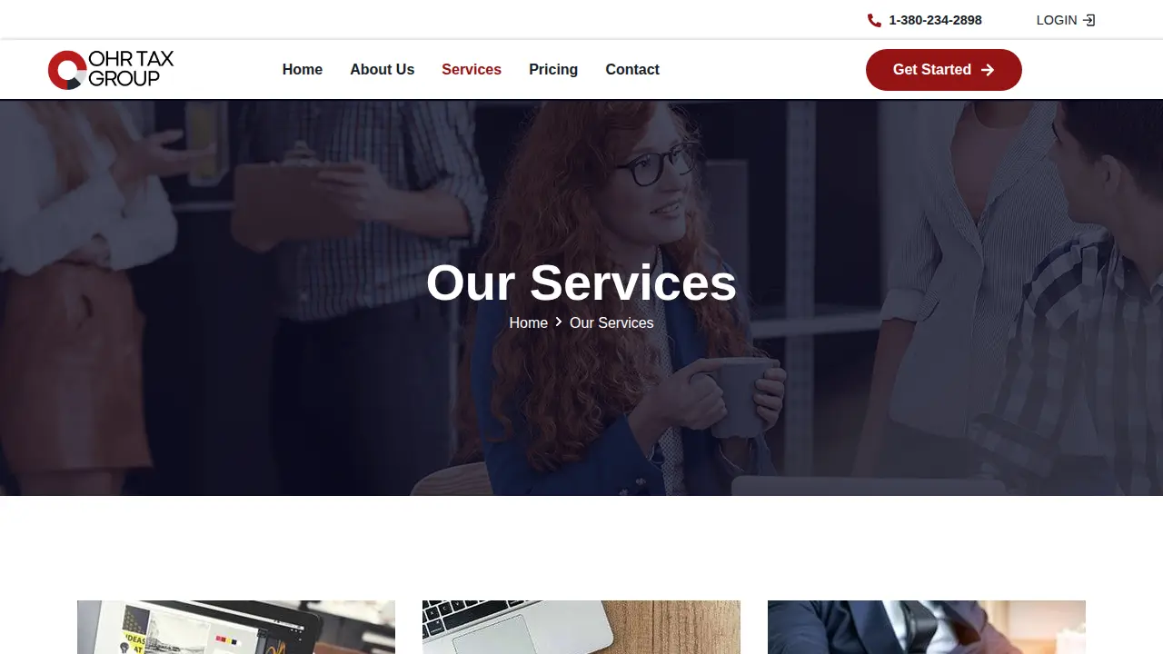 Ohiorain Tax Service page