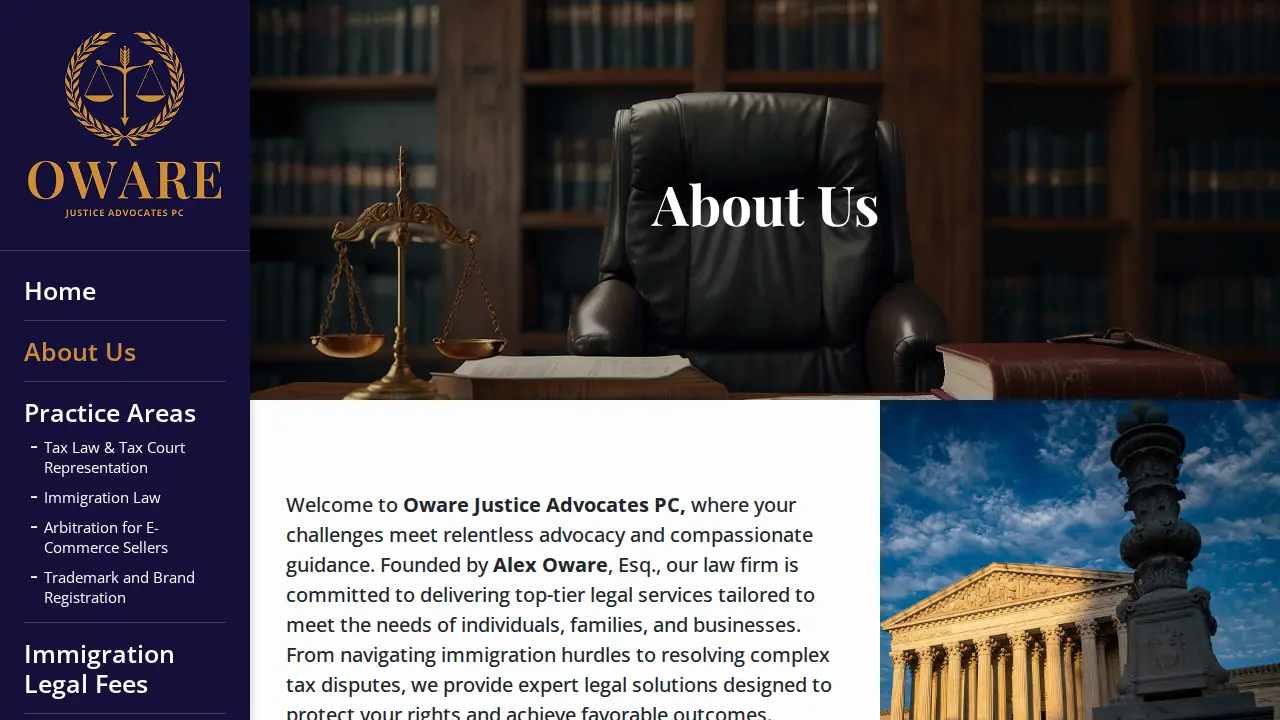 Oware Justice Advocates PC page