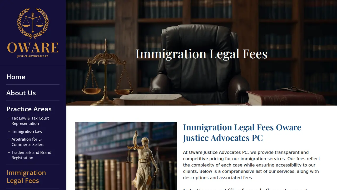 Oware Justice Advocates PC page