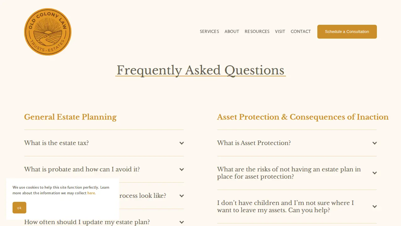 Old Colony Law page