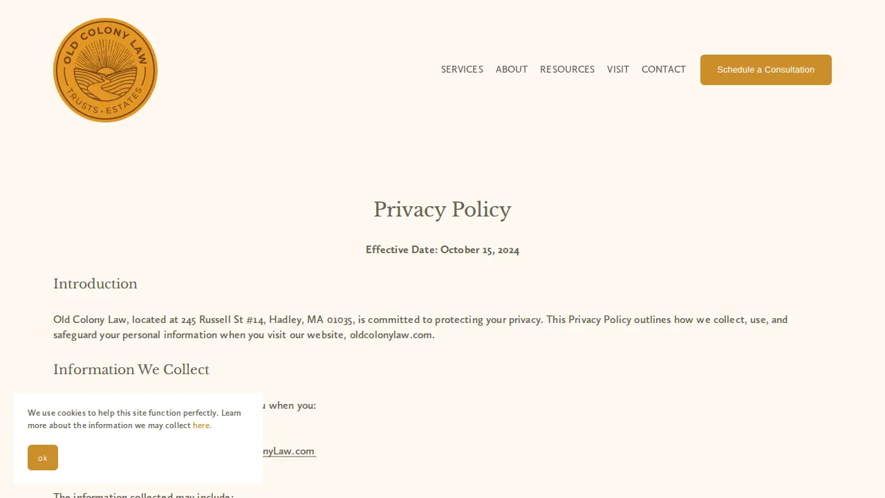 Old Colony Law page