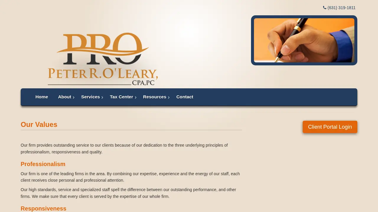 Peter R. O'Leary, CPA, P.C. page