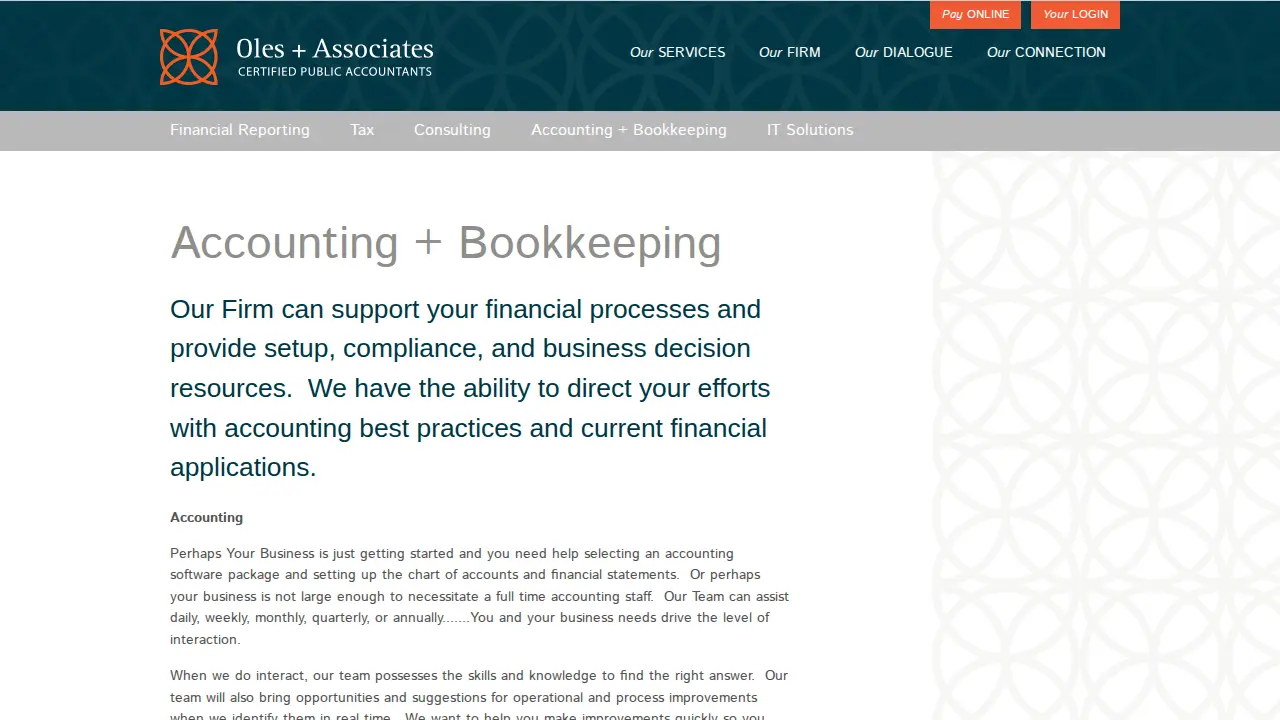 Oles + Associates page