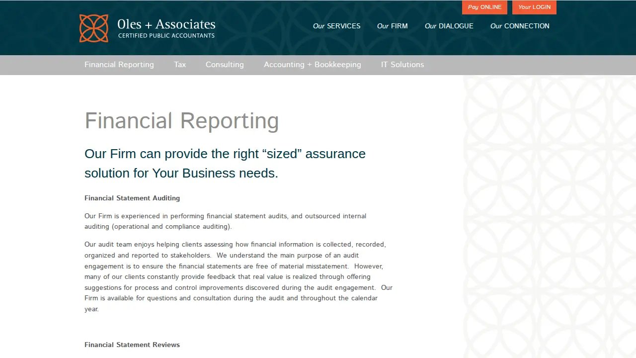 Oles + Associates page