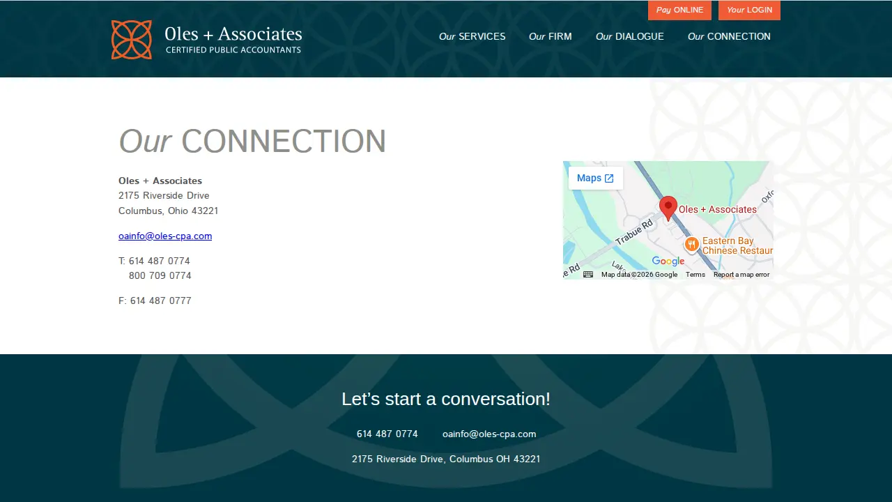 Oles + Associates page