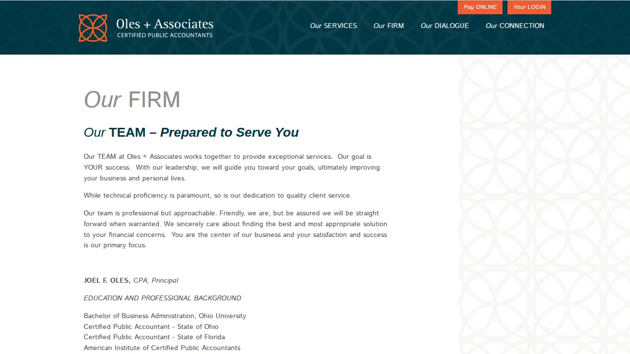 Oles + Associates page