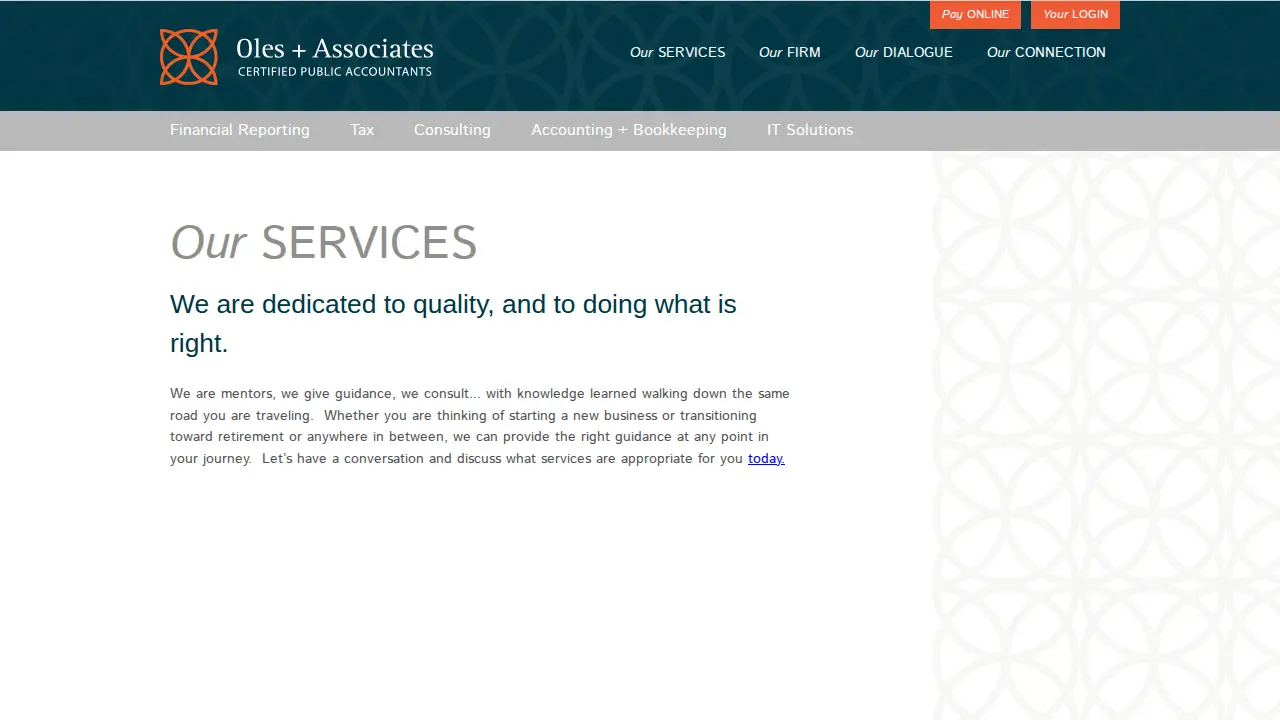 Oles + Associates page