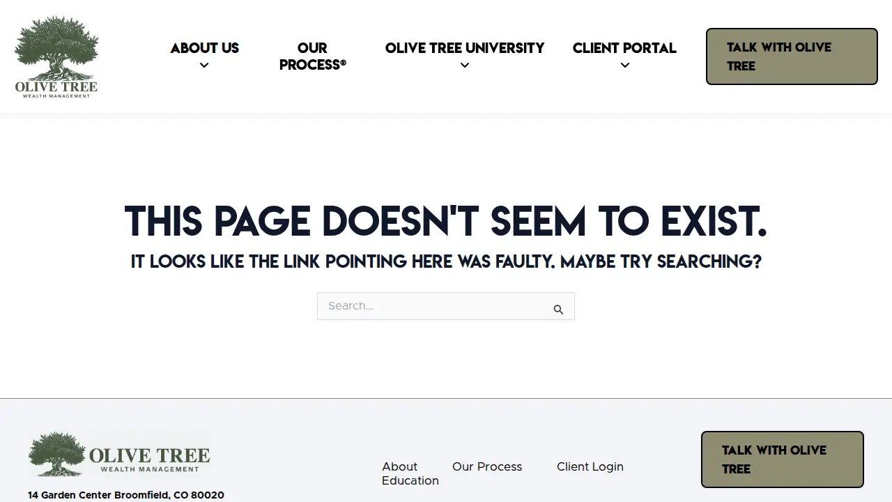 Olive Tree Wealth Management page