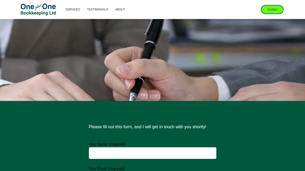 One Plus One Bookkeeping Ltd page