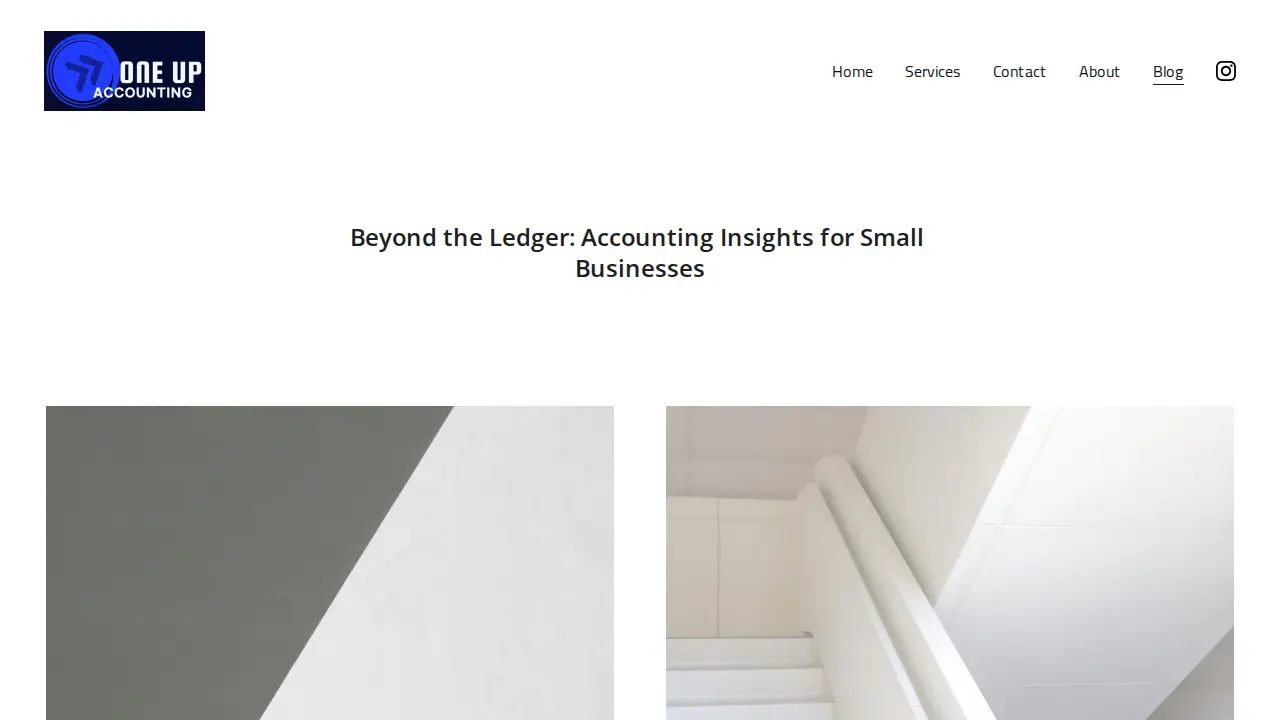 One Up Accounting page