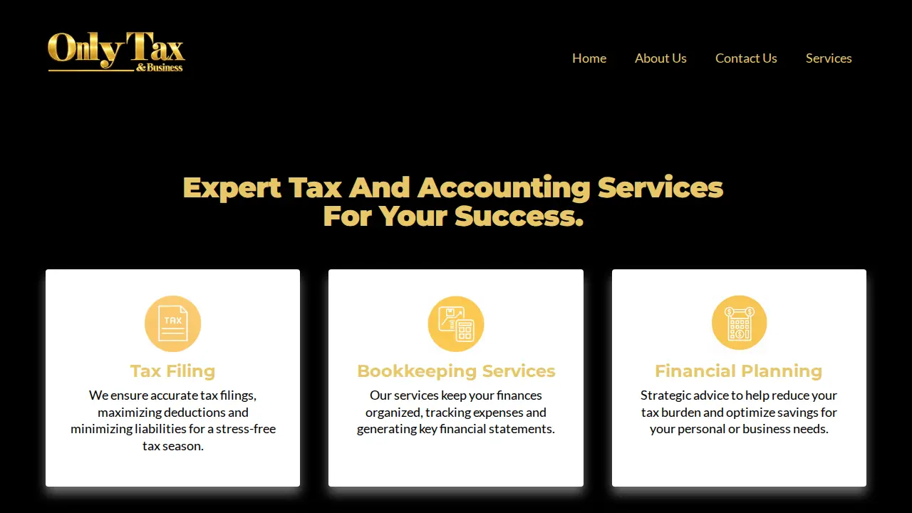 OnlyTax & Business page