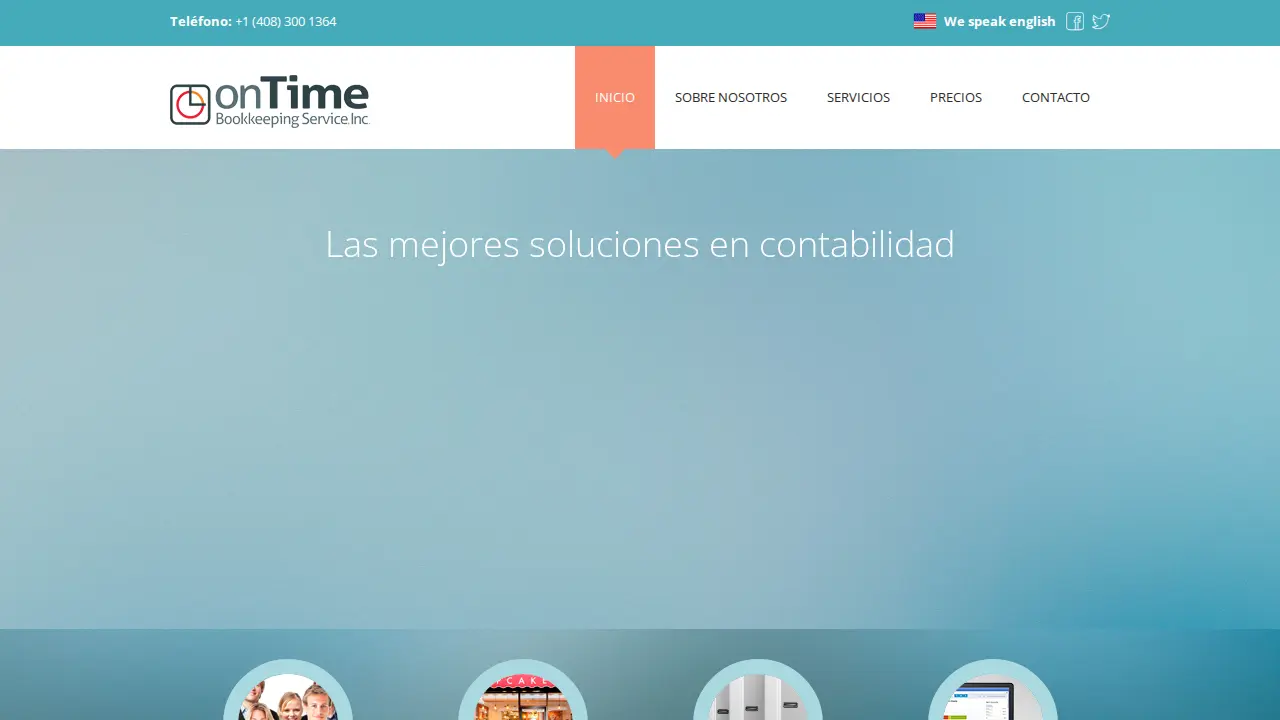 On Time Bookkeeping Service page