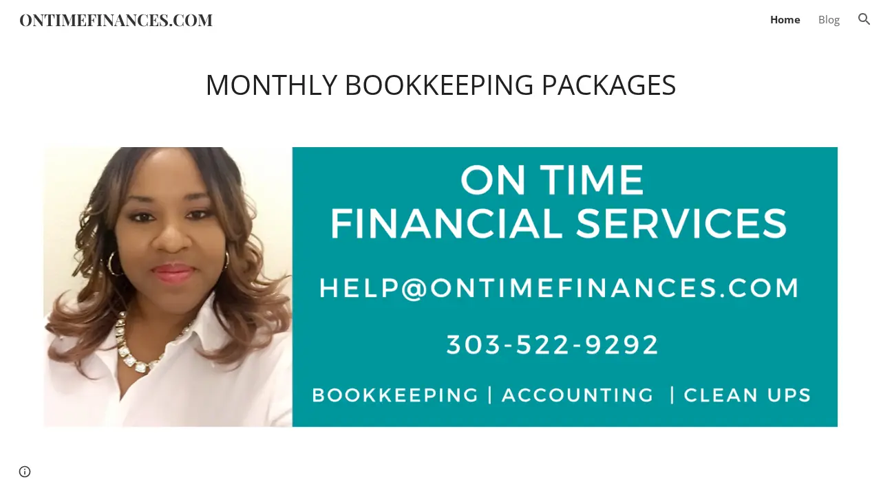 On Time Financial Services (Bookkeeping & Tax) page