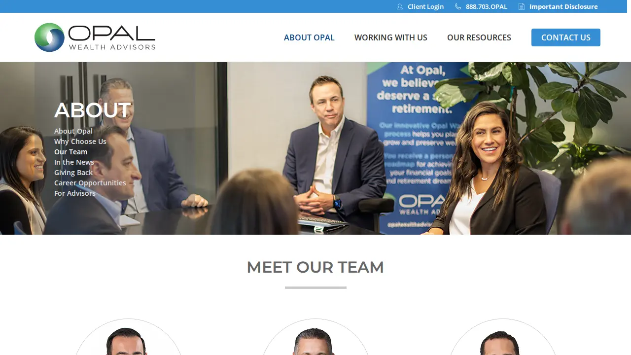 Opal Wealth Advisors page