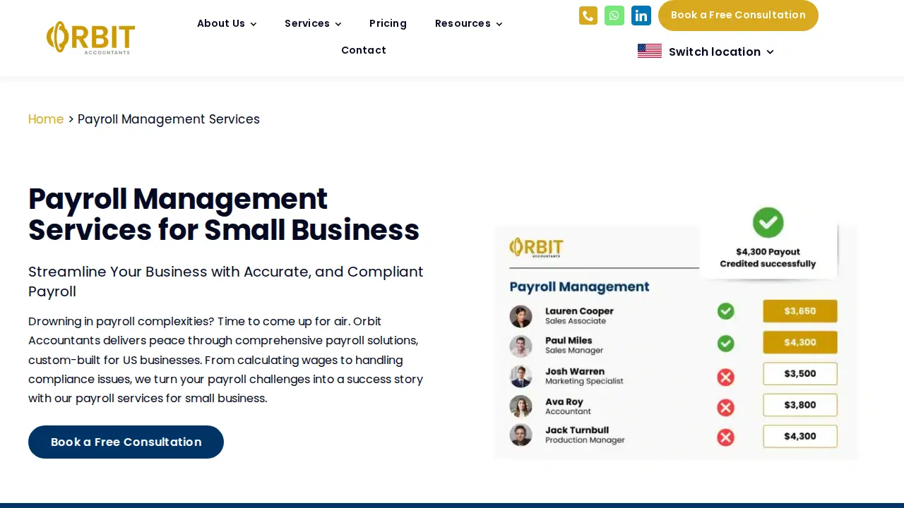 Orbit Accountants Wilmington, Delaware page