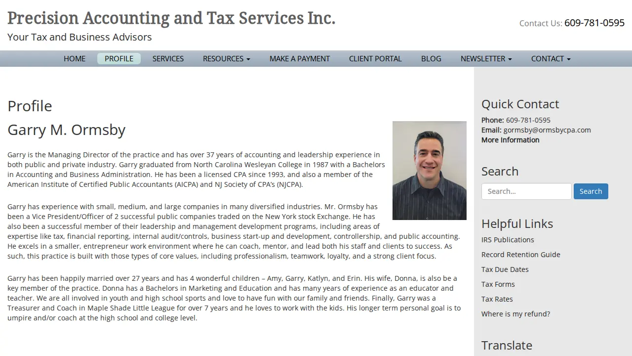 Ormsby & Associates, LLC. Accounting, Tax & Business Advisory page