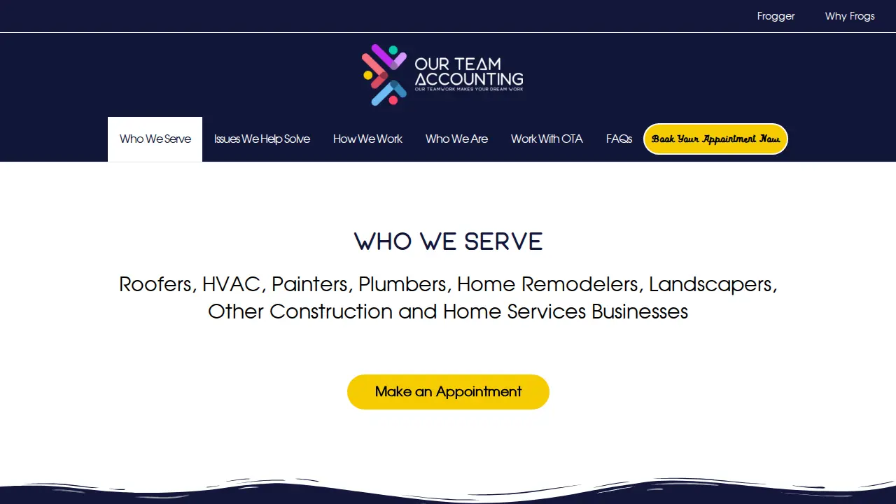 Our Team Accounting page